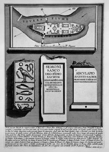 Tiber Island af Giovanni Battista Piranesi